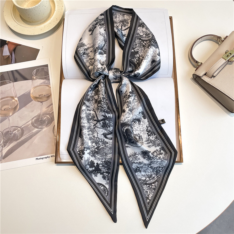 Women Bags Online - Foulard long de luxe, bandeaux fins