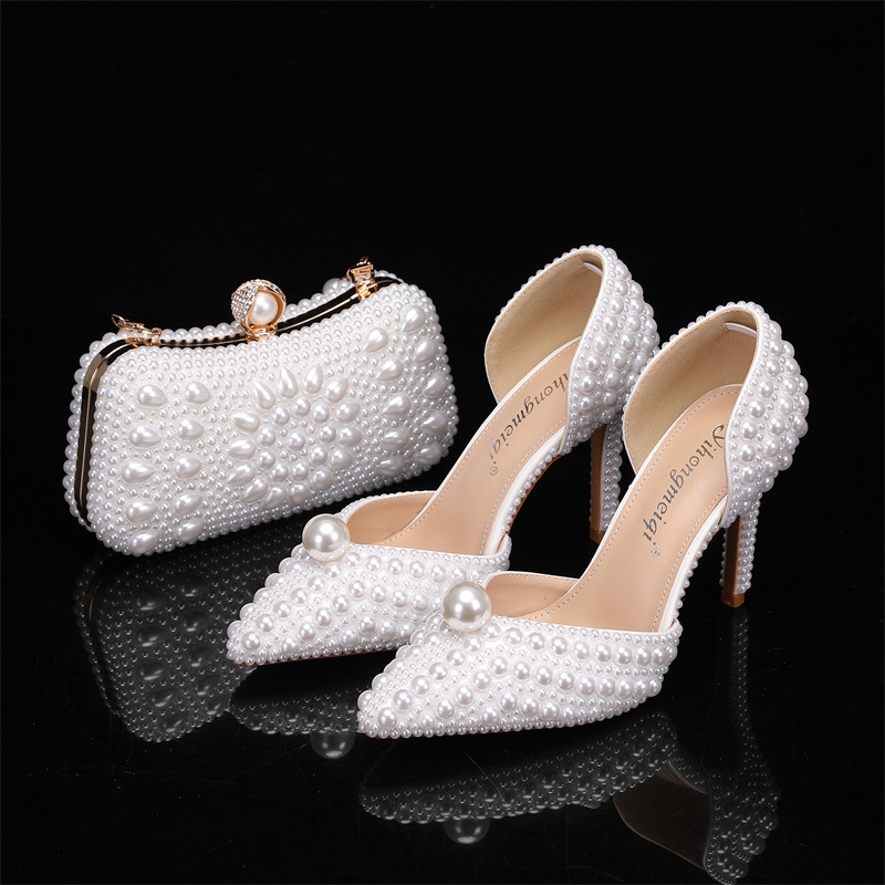 Women Bags White - Ensemble sac et chaussures pour femmes,
