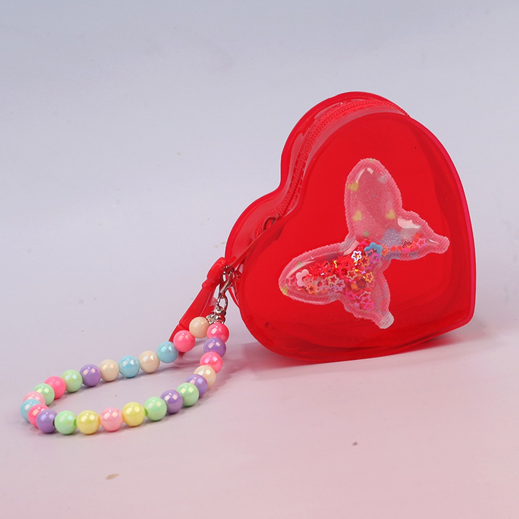 Jelly Bag Clear Pvc - Porte-monnaie papillon transparent, petit sac de
