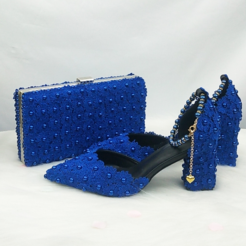 Women Bags White - Chaussures de mariée BaoYa Fang bleues