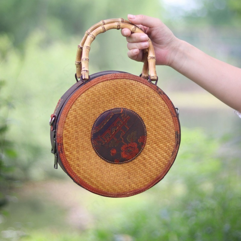 Women Bags Crossbody - Sac à bandoulière rond en tissu