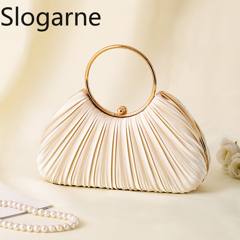 Sac de soirée plissé pour femm - Women Bags Gold avis et prix