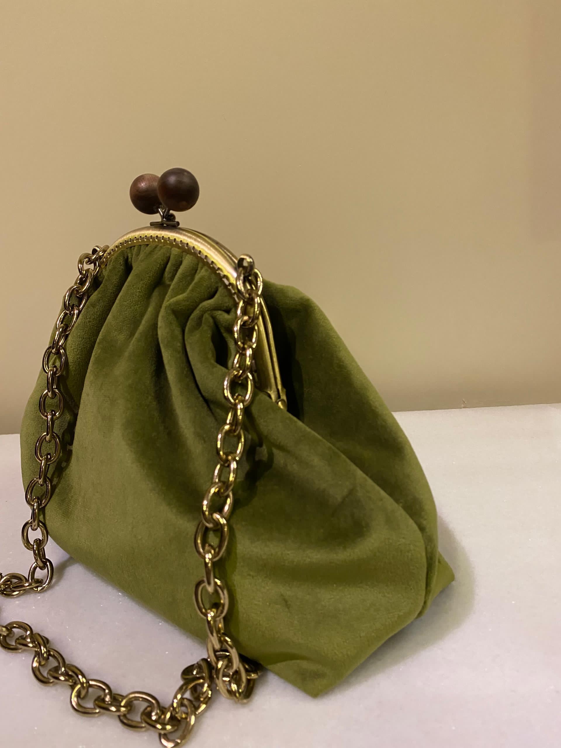 Sac de soirée vintage en velou - Women Bags Gold avis et prix