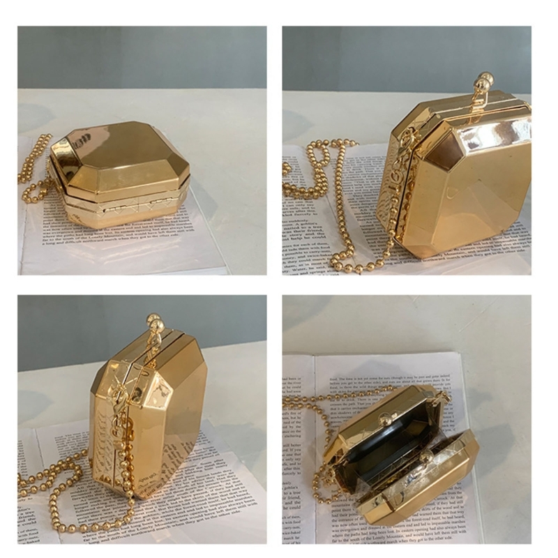 Mini pochette de soirée en or  - Women Bags Gold avis et prix