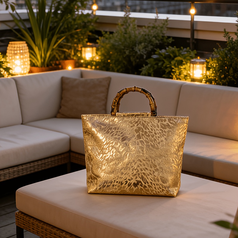 Sac fourre-tout en jacquard do - Women Bags Gold avis et prix