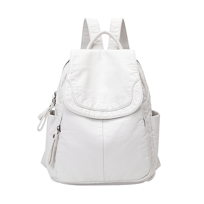 Sac à dos en cuir lavé blanc p - Women Bags White avis et prix