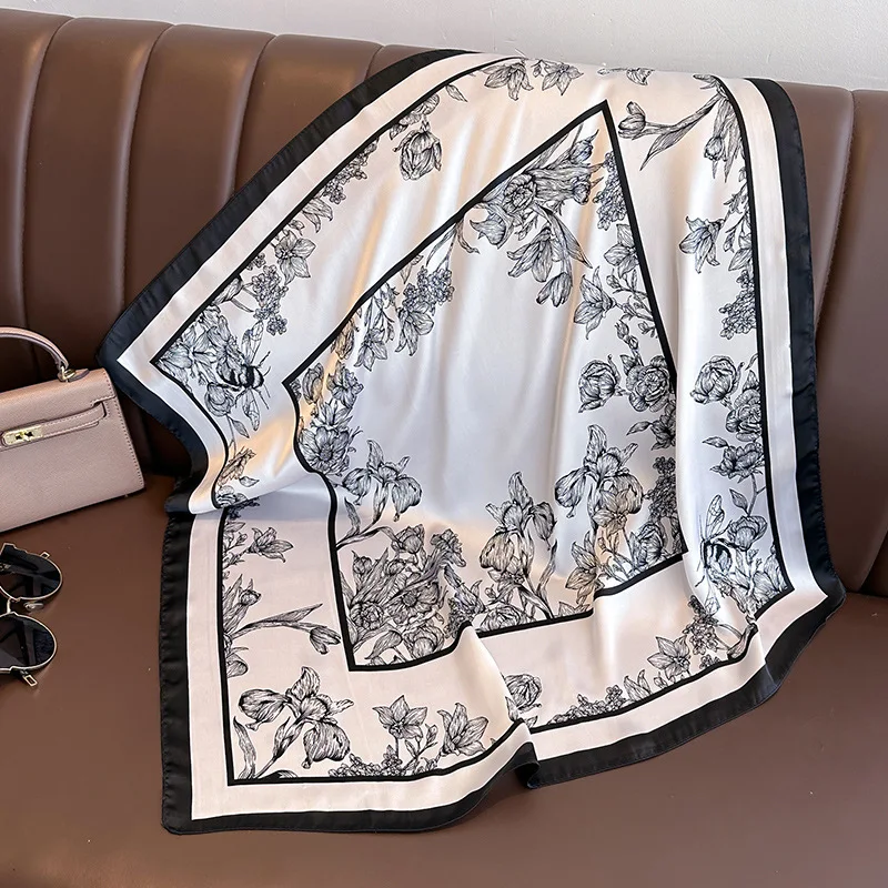 Foulard Carré à Imprimé Floral - Women Bags Online avis et prix