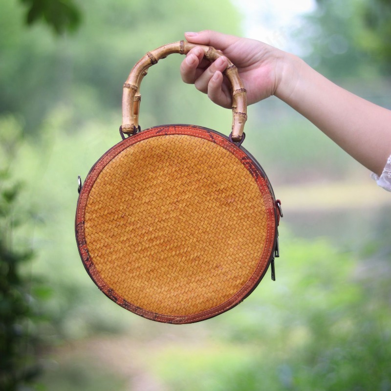 Sac à bandoulière rond en tiss - Women Bags Crossbody avis et prix